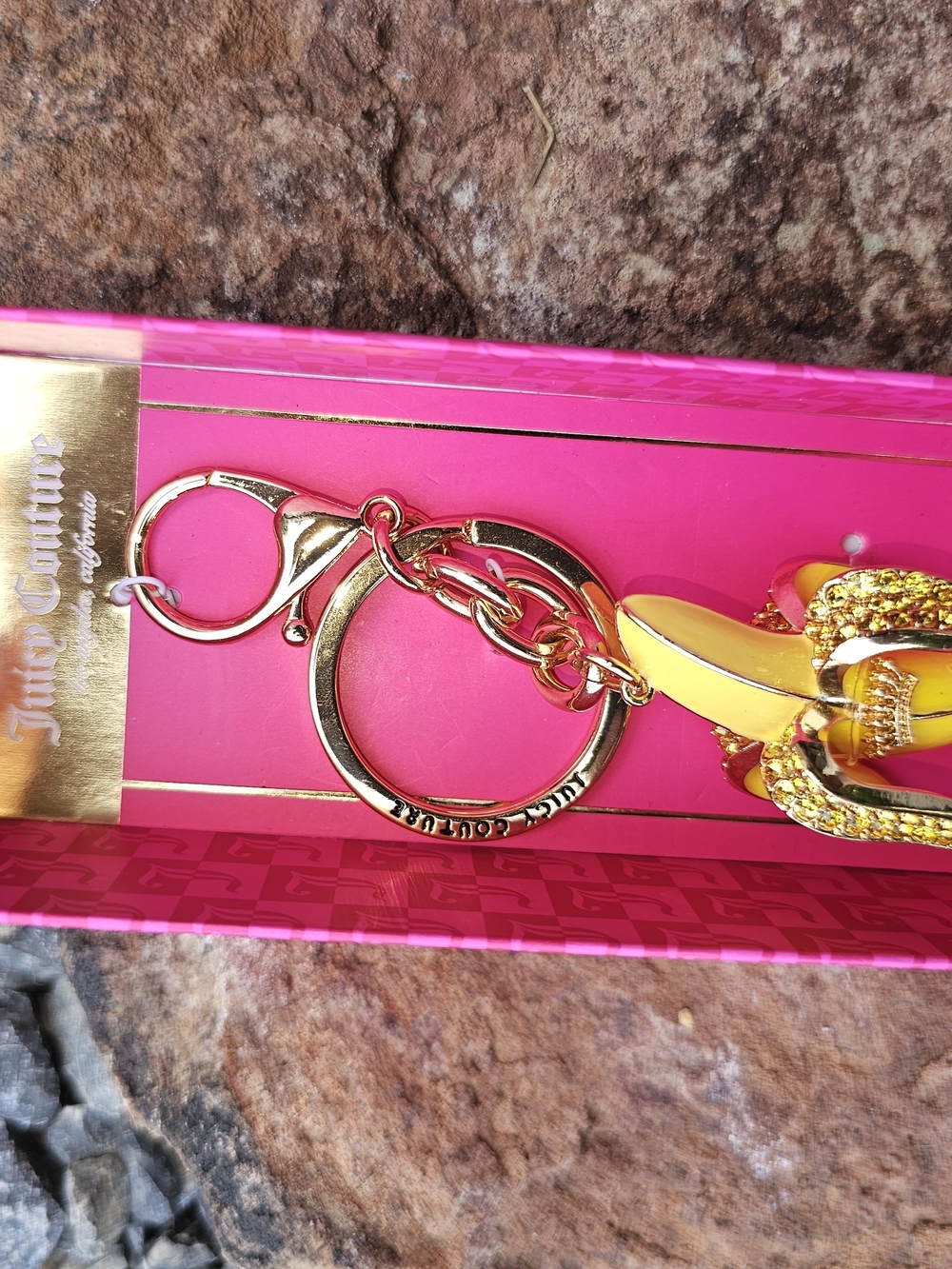 Juicy Couture Yellow Banana Charm Keychain - Picture 3 of 9